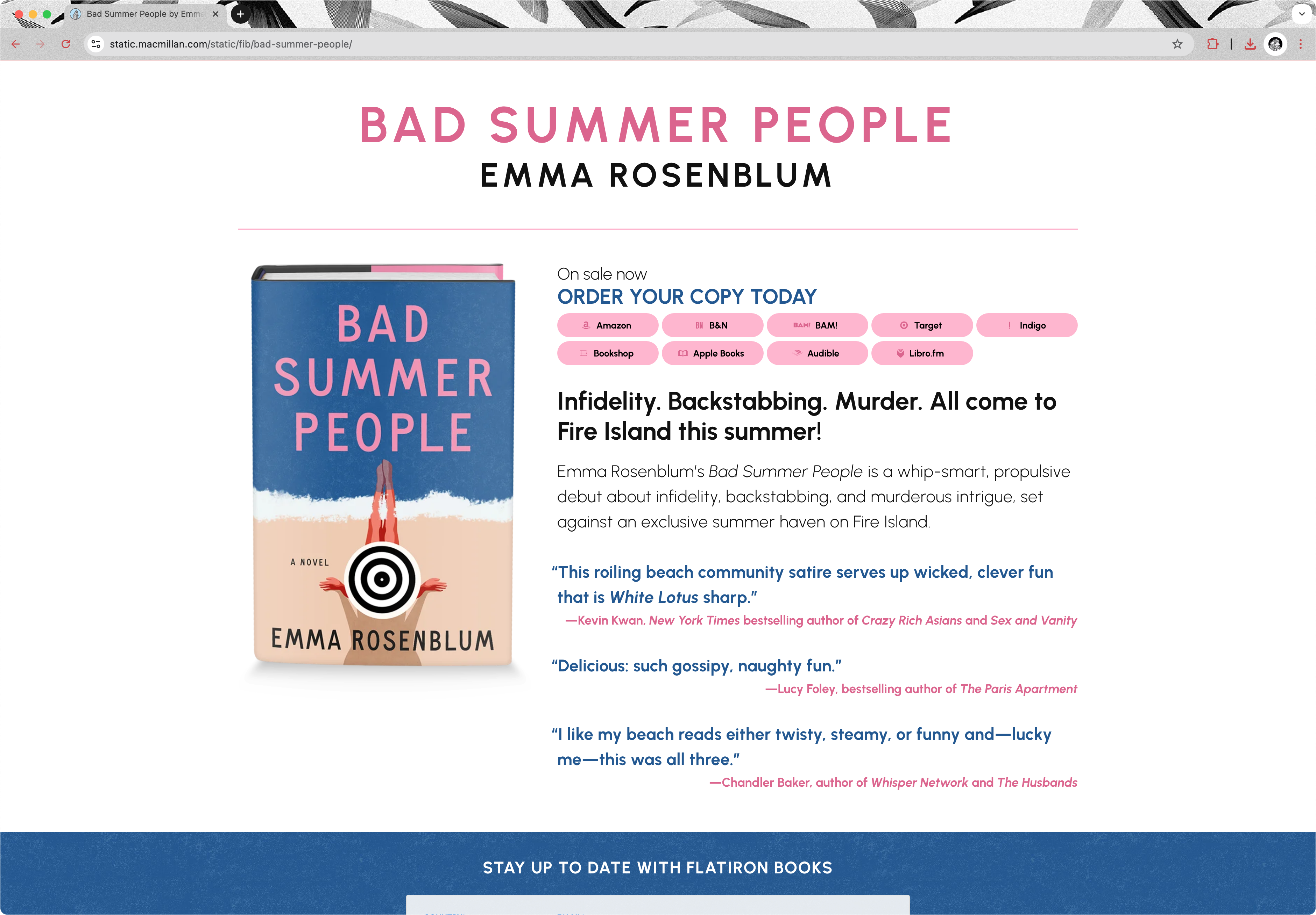 Bad Summer People Landing Page